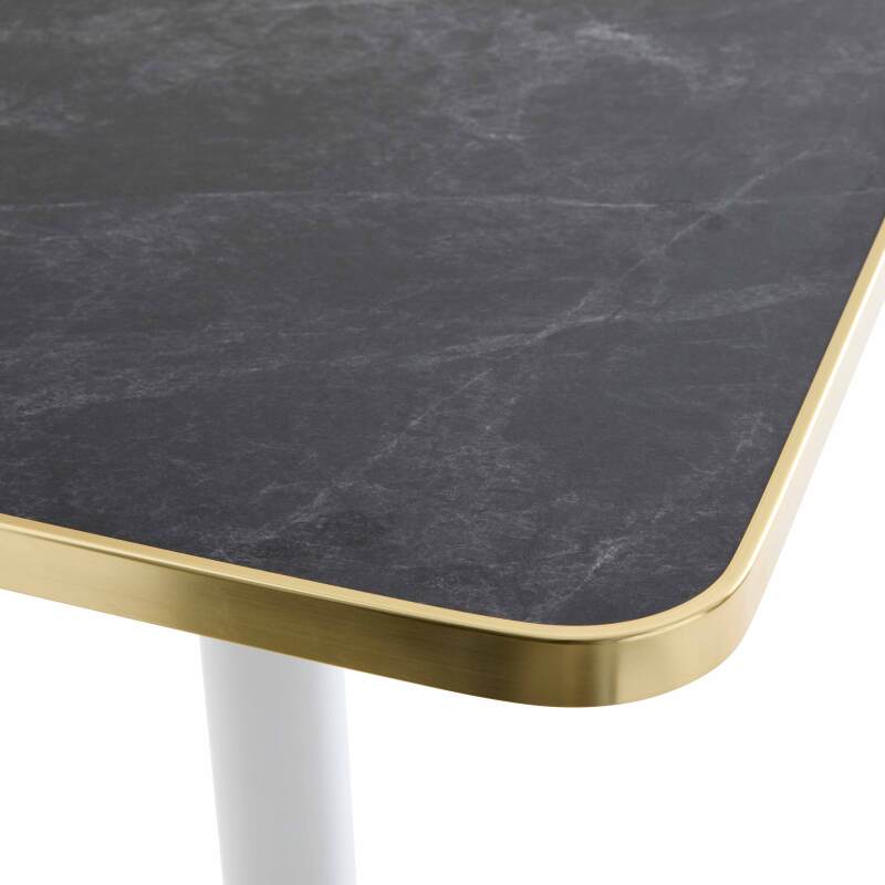 Esstisch 60 x 60 cm aus Sperrholz mit Laminatbezug und Aluminiumkanten (4/7)