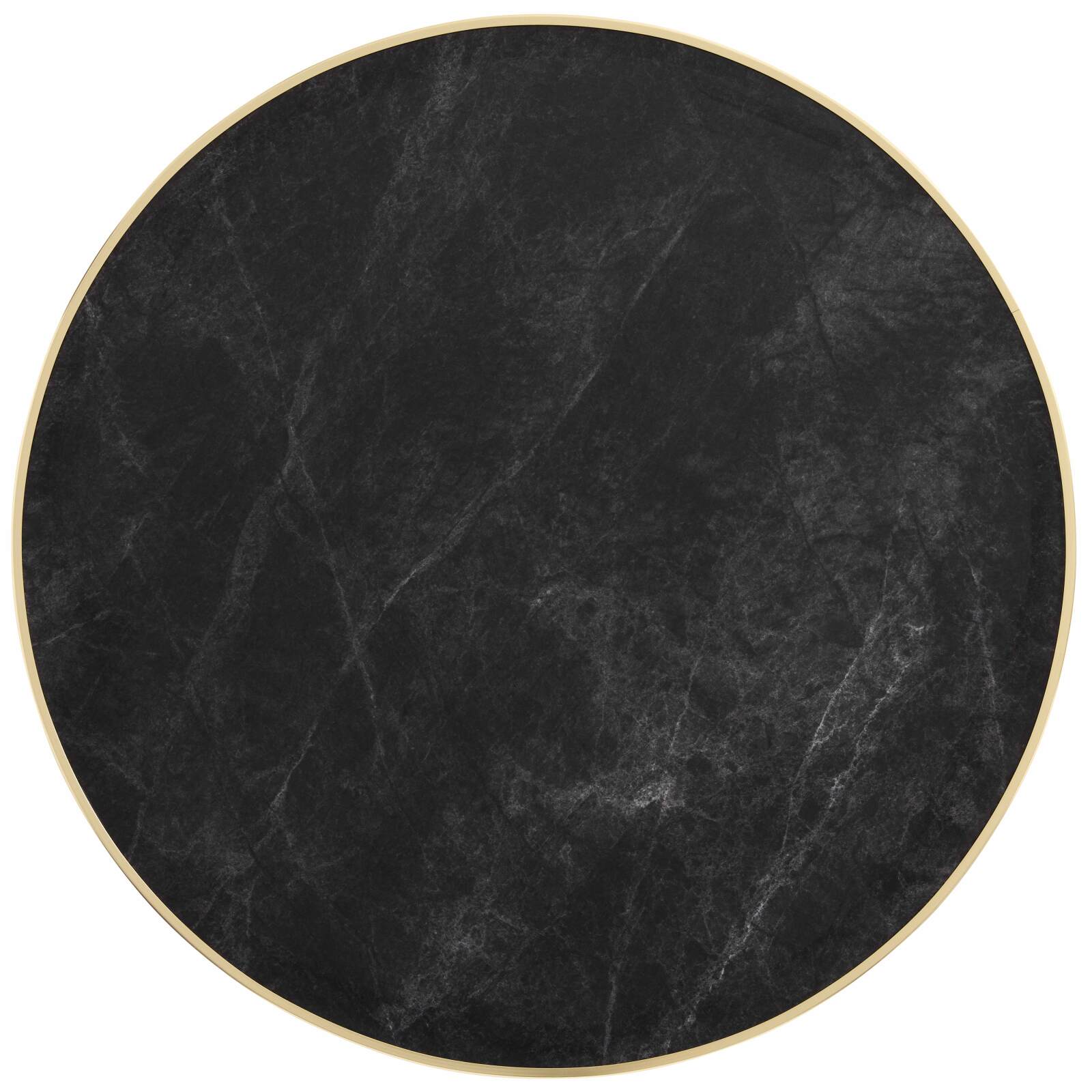 Hoher Kipptisch Ø 60 cm aus Sperrholz mit Laminatbelag und Aluminiumkanten