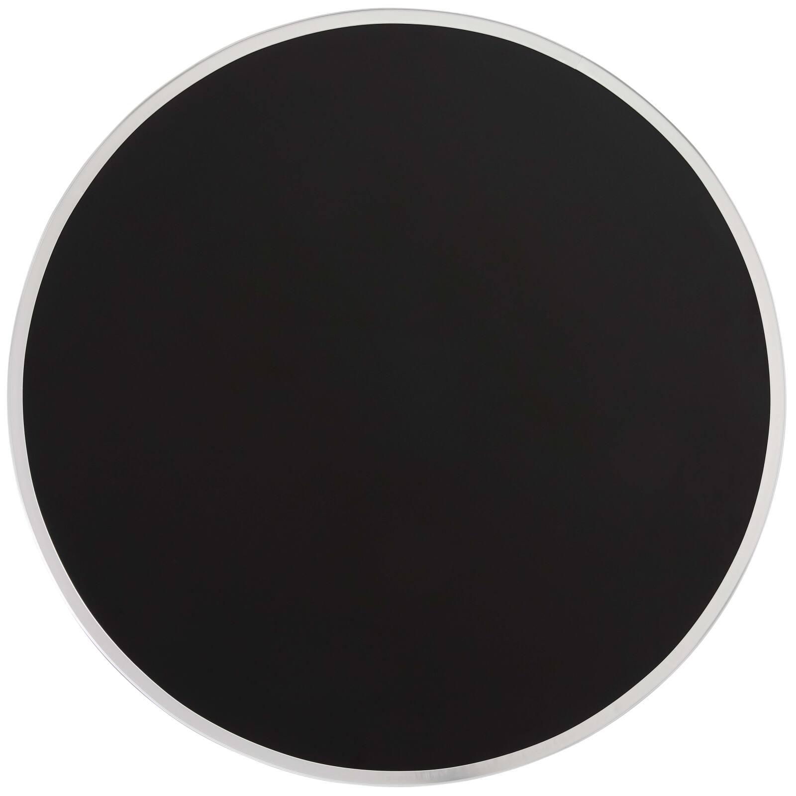 Tischplatte aus Sperrholz mit Laminatbeschichtung und Aluminiumkanten ⌀60 cm