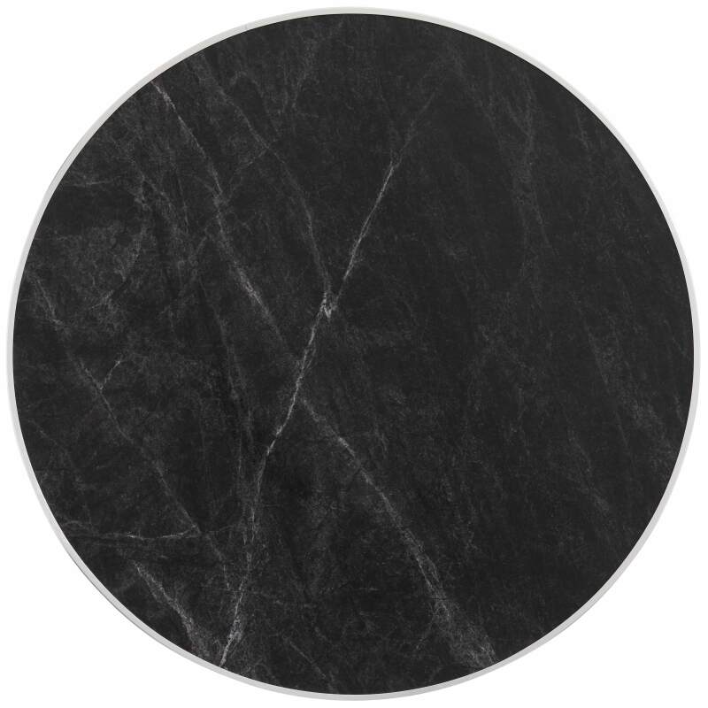 Tischplatte aus Sperrholz mit Laminatbeschichtung und Aluminiumkanten ⌀60 cm