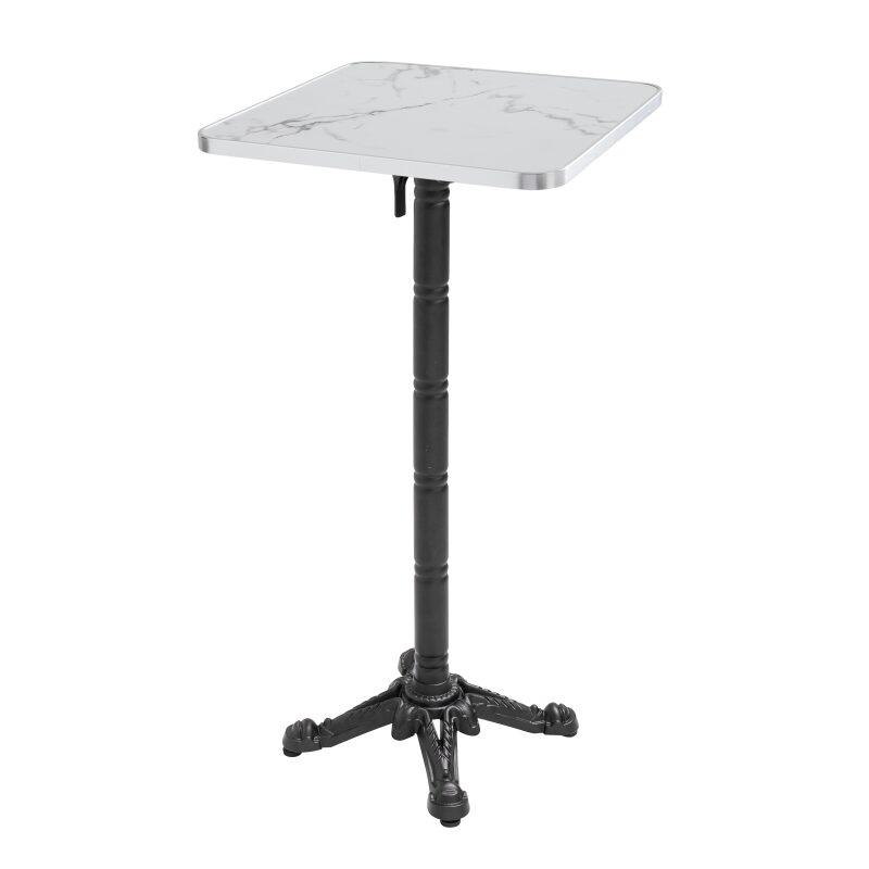 Hoher Kipptisch 60 x 60 cm aus Sperrholz mit Laminatbelag und Aluminiumkanten