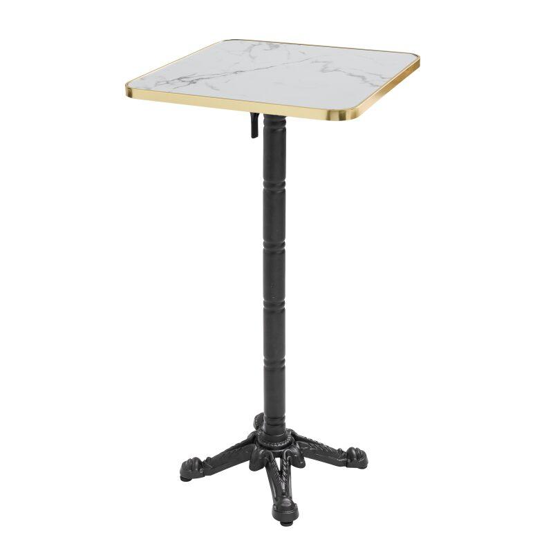 Hoher Kipptisch 60 x 60 cm aus Sperrholz mit Laminatbelag und Aluminiumkanten