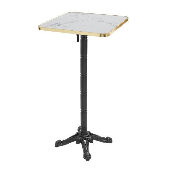 Hoher Kipptisch 60 x 60 cm aus Sperrholz mit Laminatbelag und Aluminiumkanten