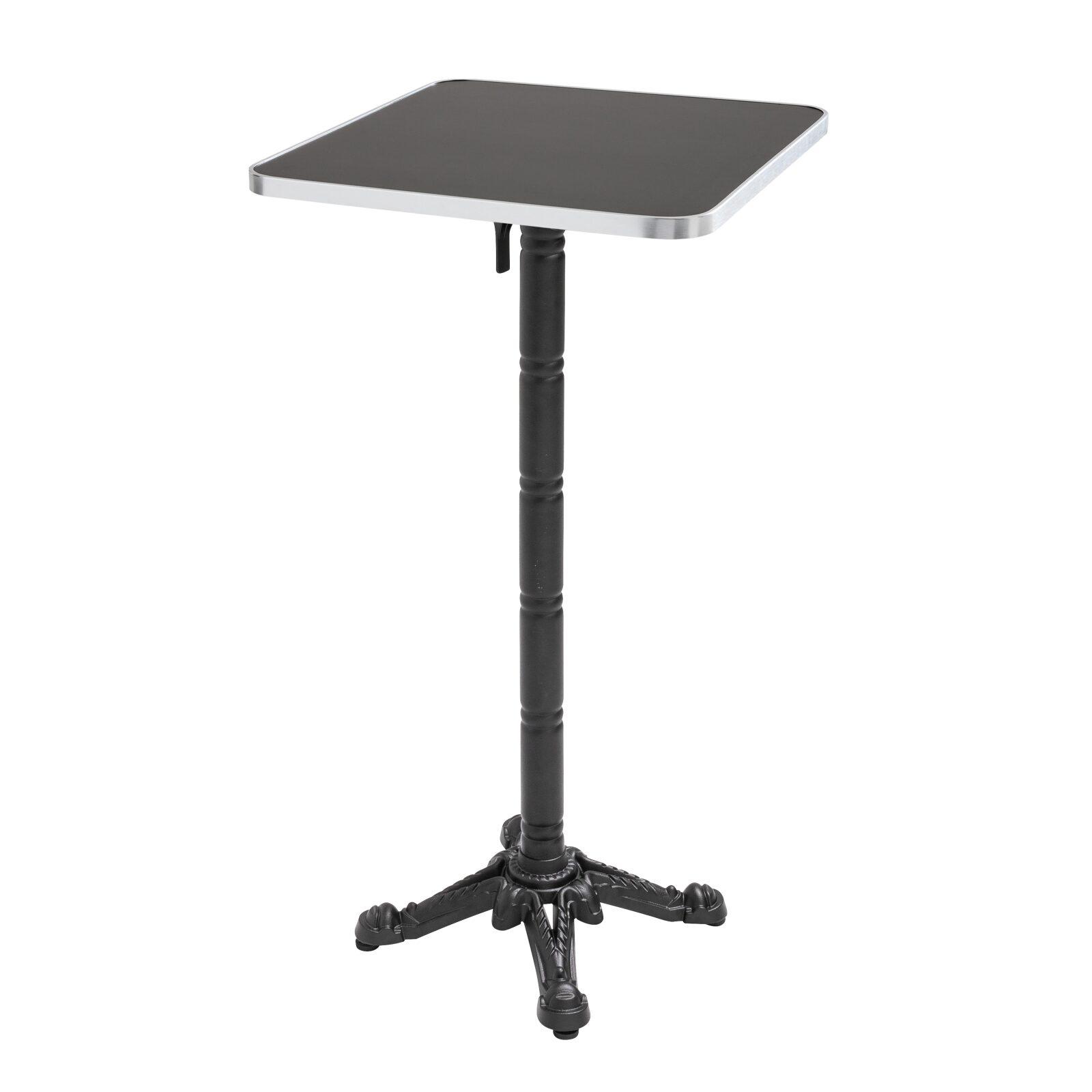 Hoher Kipptisch 60 x 60 cm aus Sperrholz mit Laminatbelag und Aluminiumkanten