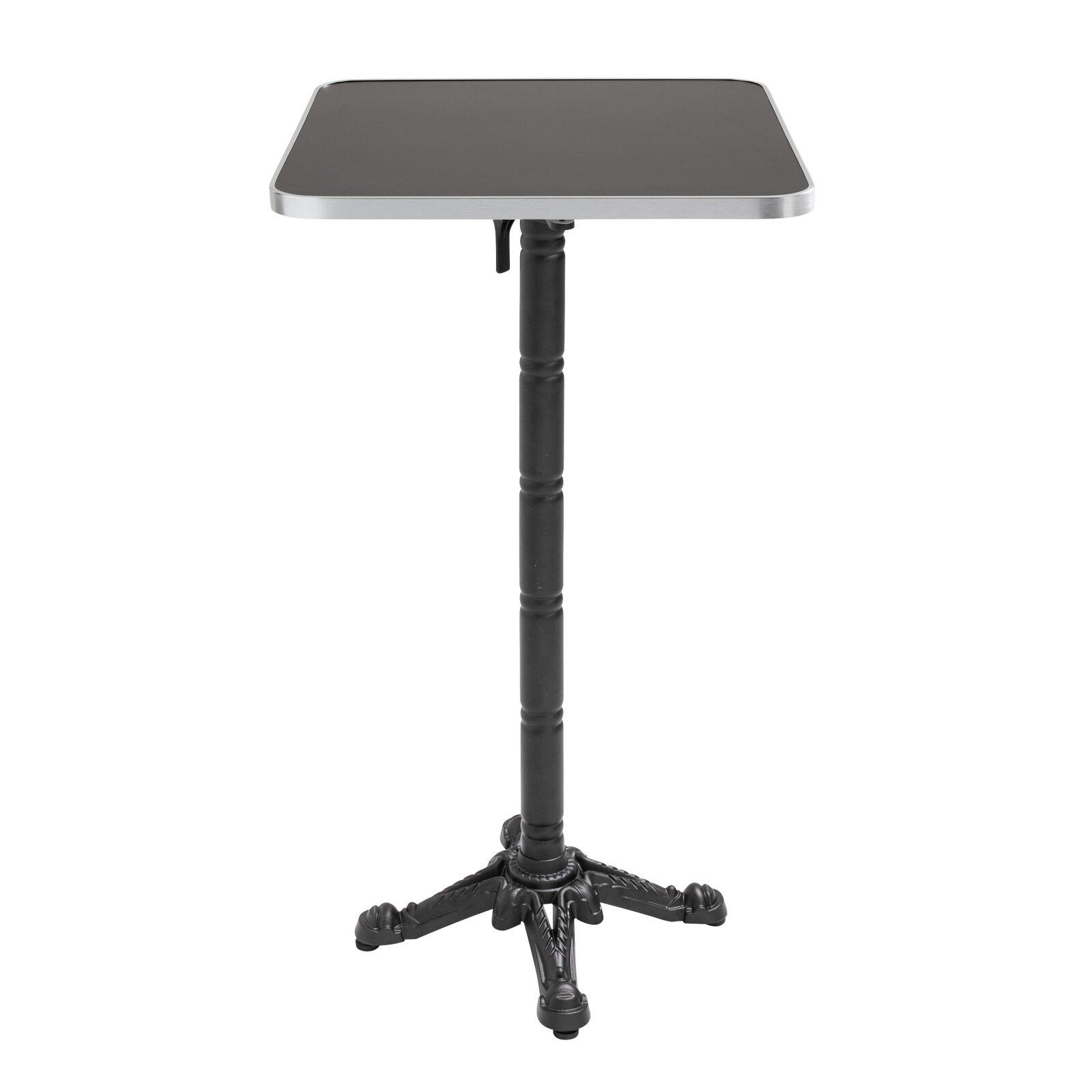 Hoher Kipptisch 60 x 60 cm aus Sperrholz mit Laminatbelag und Aluminiumkanten