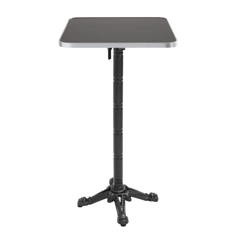 Hoher Kipptisch 60 x 60 cm aus Sperrholz mit Laminatbelag und Aluminiumkanten