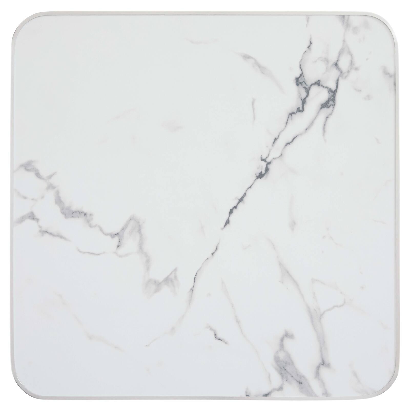 Hoher Kipptisch 60 x 60 cm aus Sperrholz mit Laminatbelag und Aluminiumkanten