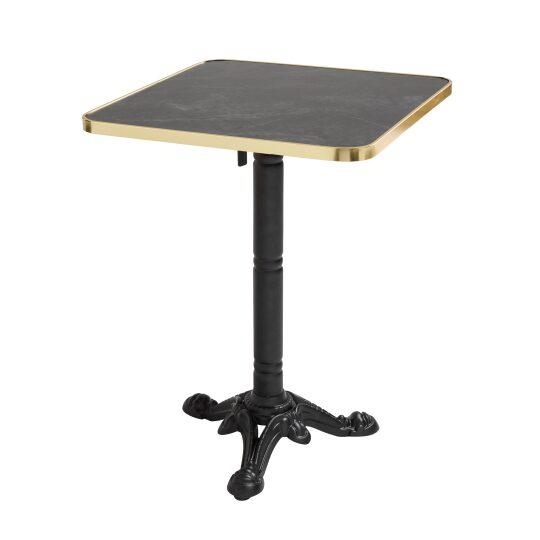Esstisch aus Laminat für 2 Personen, neigbar, mit Aluminiumkanten und Gusseisenbeinen, 60x60 cm | Oviala