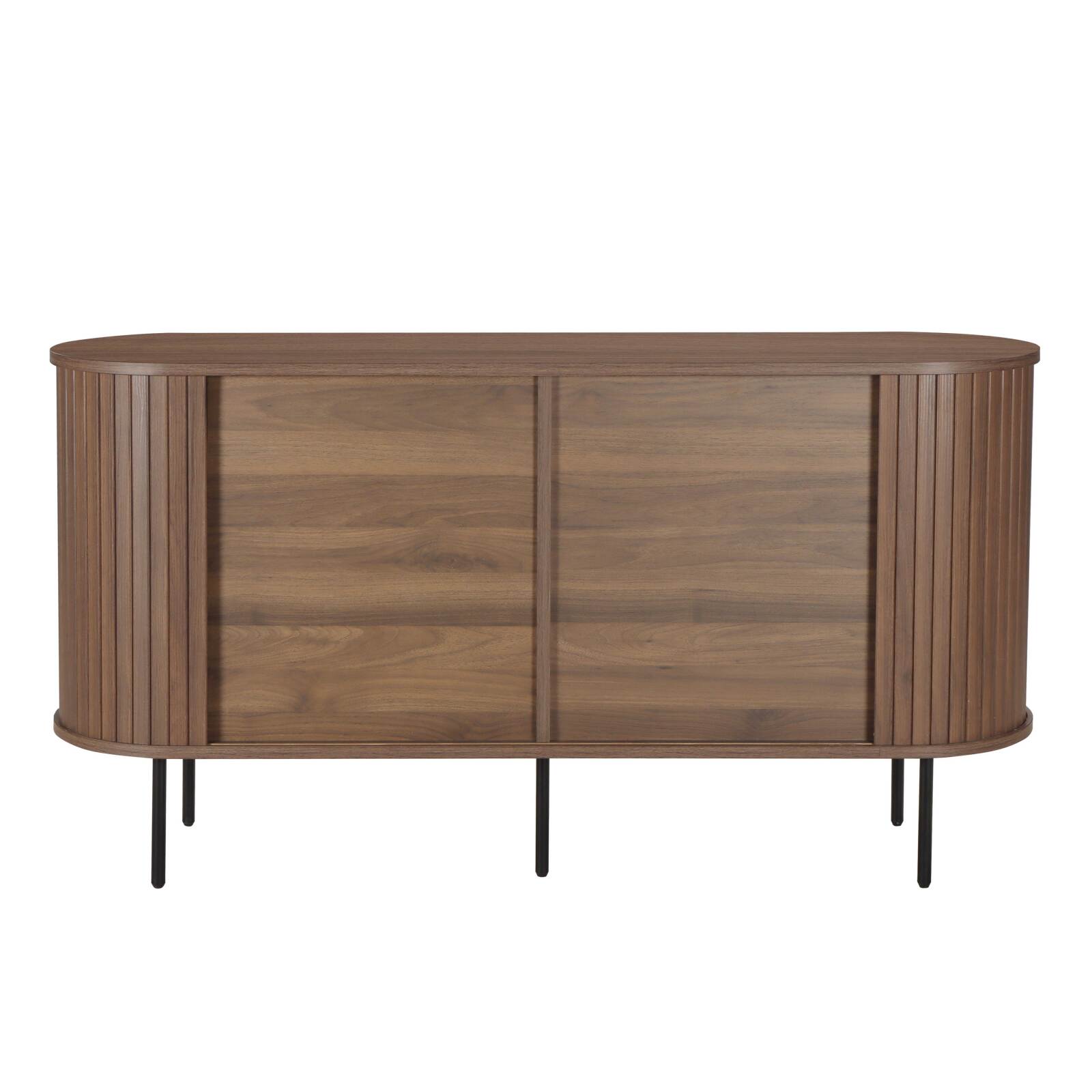 2-türiges Sideboard aus MDF mit Melamin- und Stahldekor, 140 cm