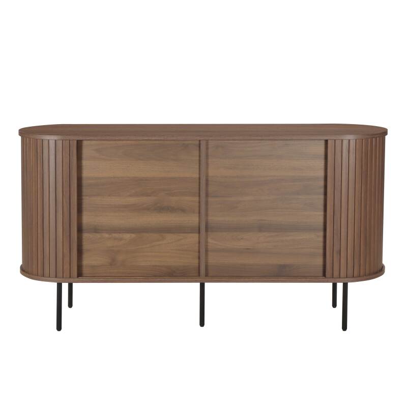 2-türiges Sideboard aus MDF mit Melamin- und Stahldekor, 140 cm (4/6)
