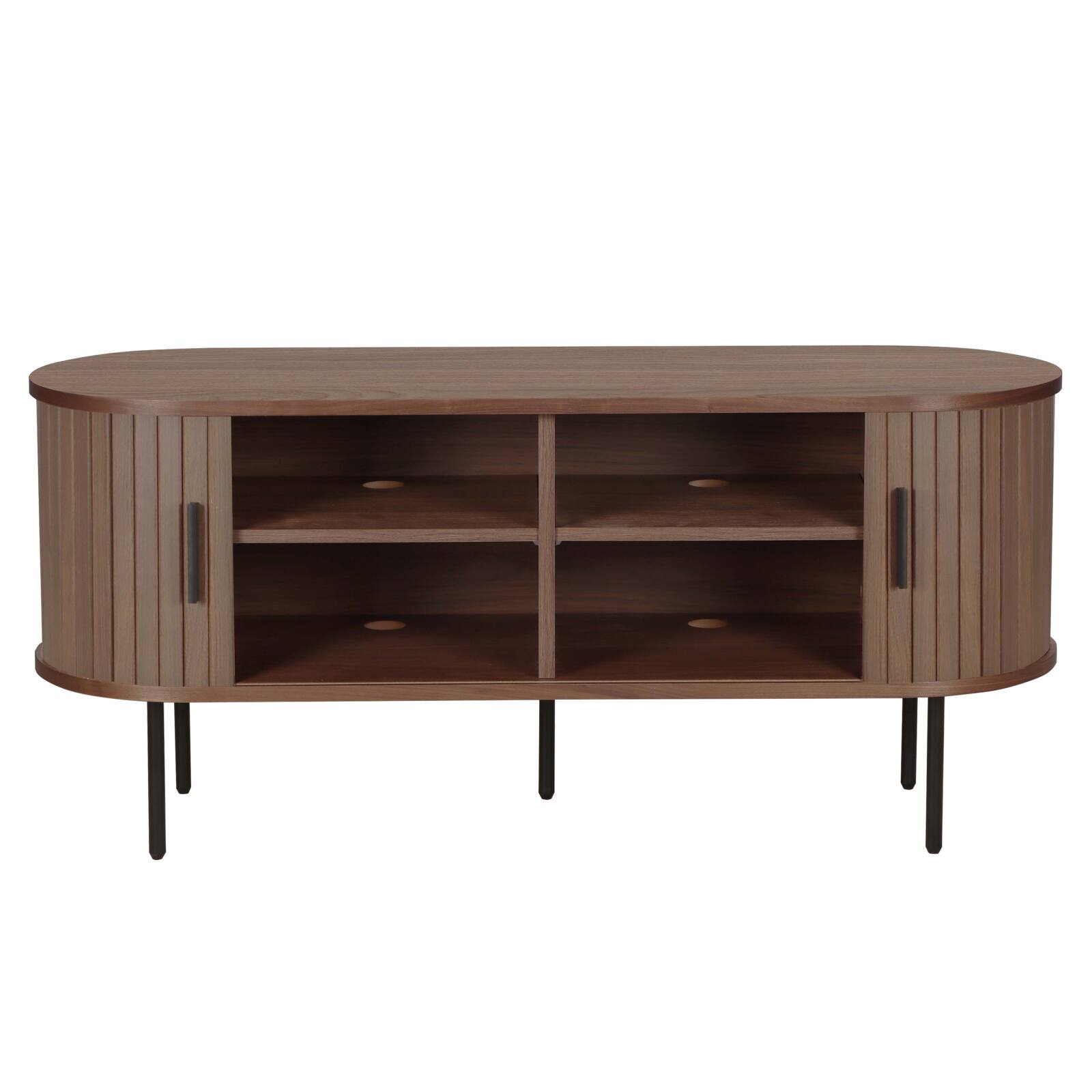 TV-Schrank aus MDF mit Melamin- und Stahldekor 120 cm