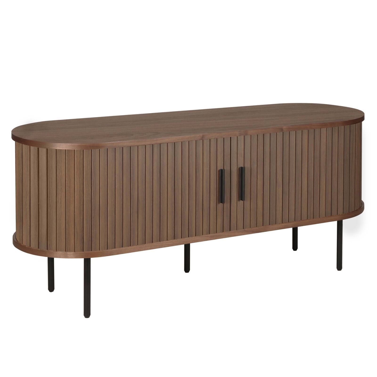 TV-Schrank aus MDF mit Melamin- und Stahldekor 120 cm