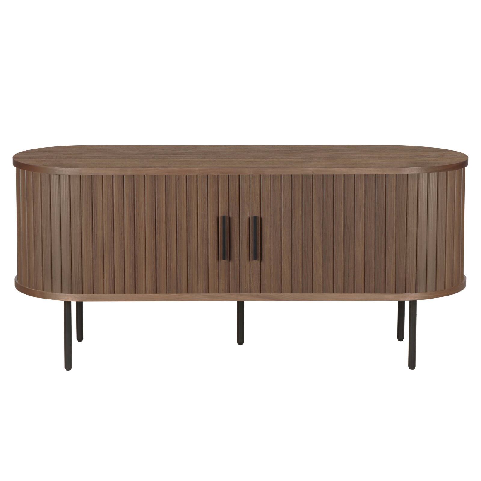 TV-Schrank aus MDF mit Melamin- und Stahldekor 120 cm