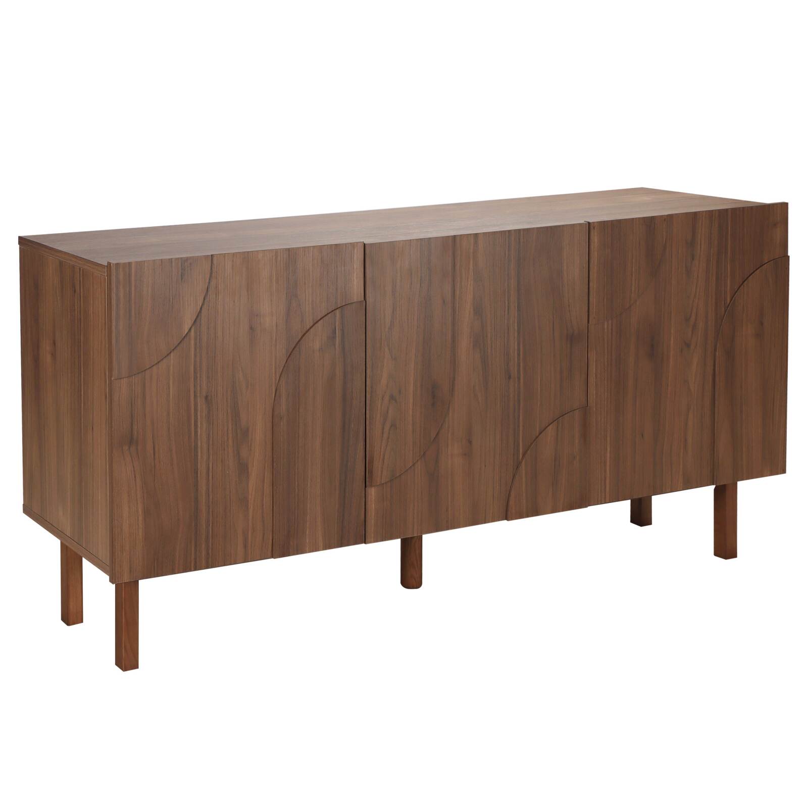 3-türiges Sideboard aus MDF mit Melamindekor in Holzoptik