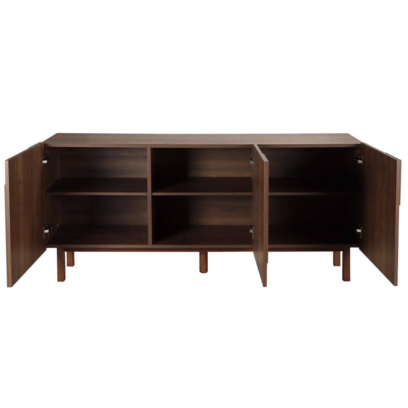 3-türiges Sideboard aus MDF mit Melamindekor in Holzoptik