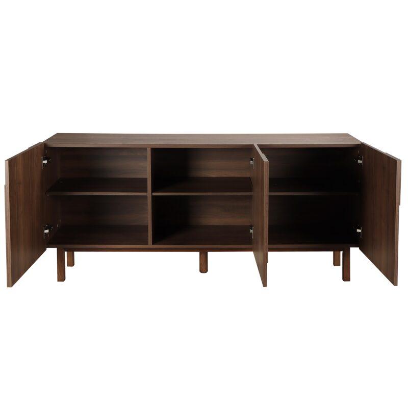 3-türiges Sideboard aus MDF mit Melamindekor in Holzoptik (3/6)