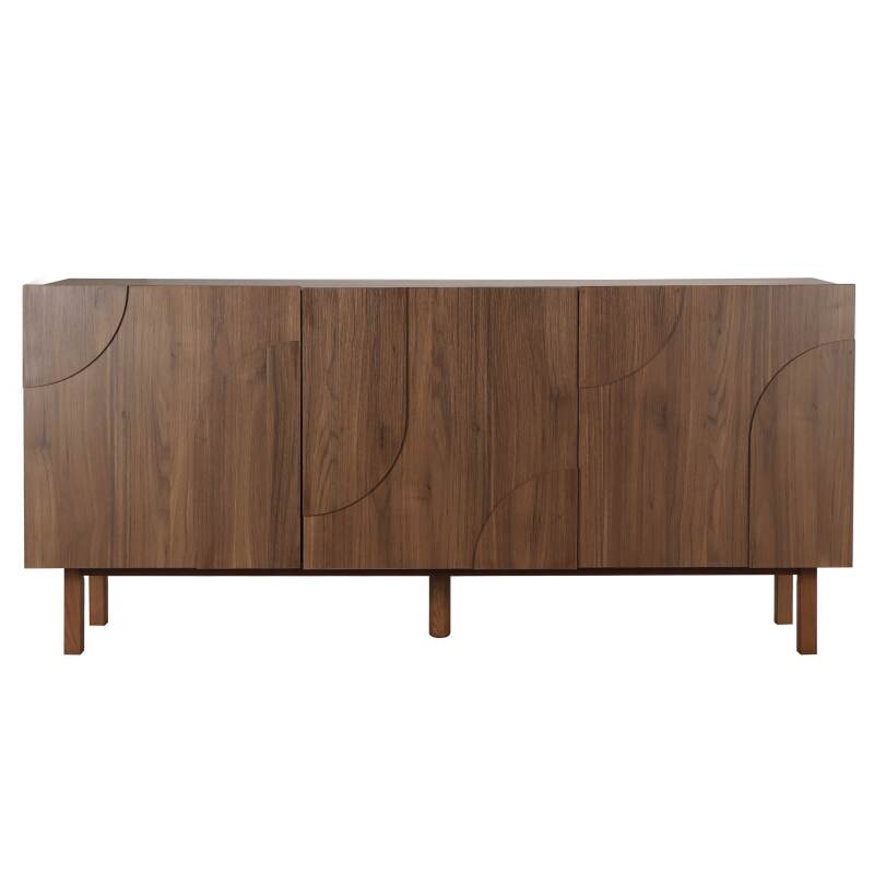 3-türiges Sideboard aus MDF mit Melamindekor in Holzoptik (2/6)