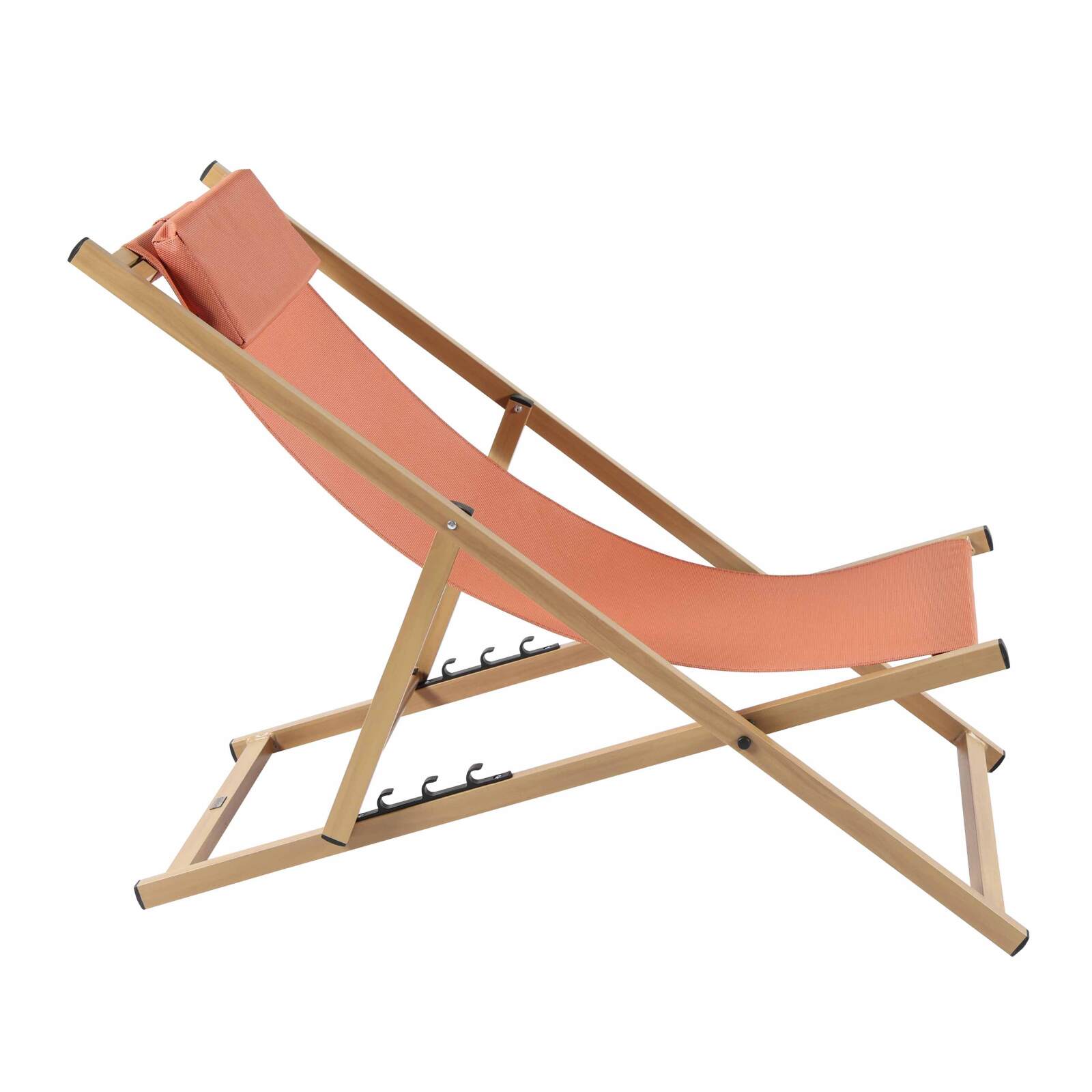 Set mit 2 Liegestühlen aus Aluminium, 4-fach neigbar