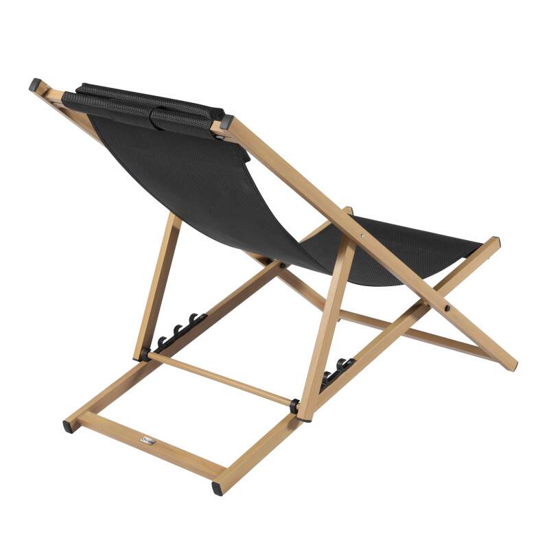 Set mit 2 Liegestühlen aus Aluminium, 4-fach neigbar