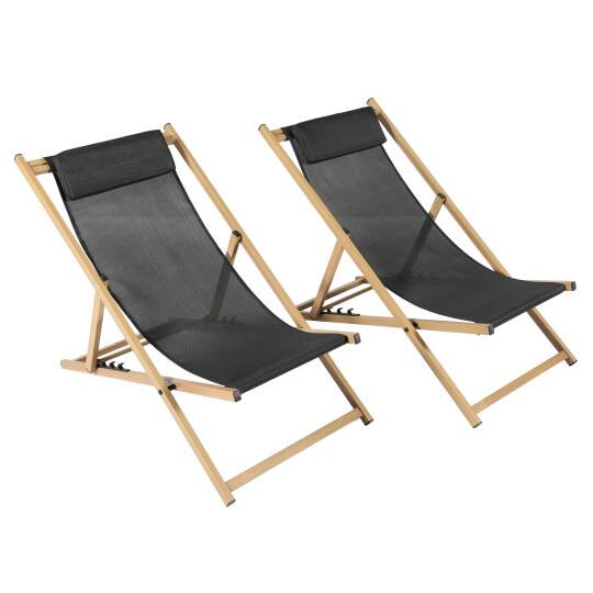 Set mit 2 Liegestühlen aus Aluminium, 4-fach neigbar | Oviala