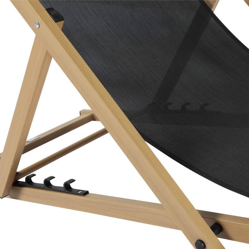 Set mit 2 Liegestühlen aus Aluminium, 4-fach neigbar