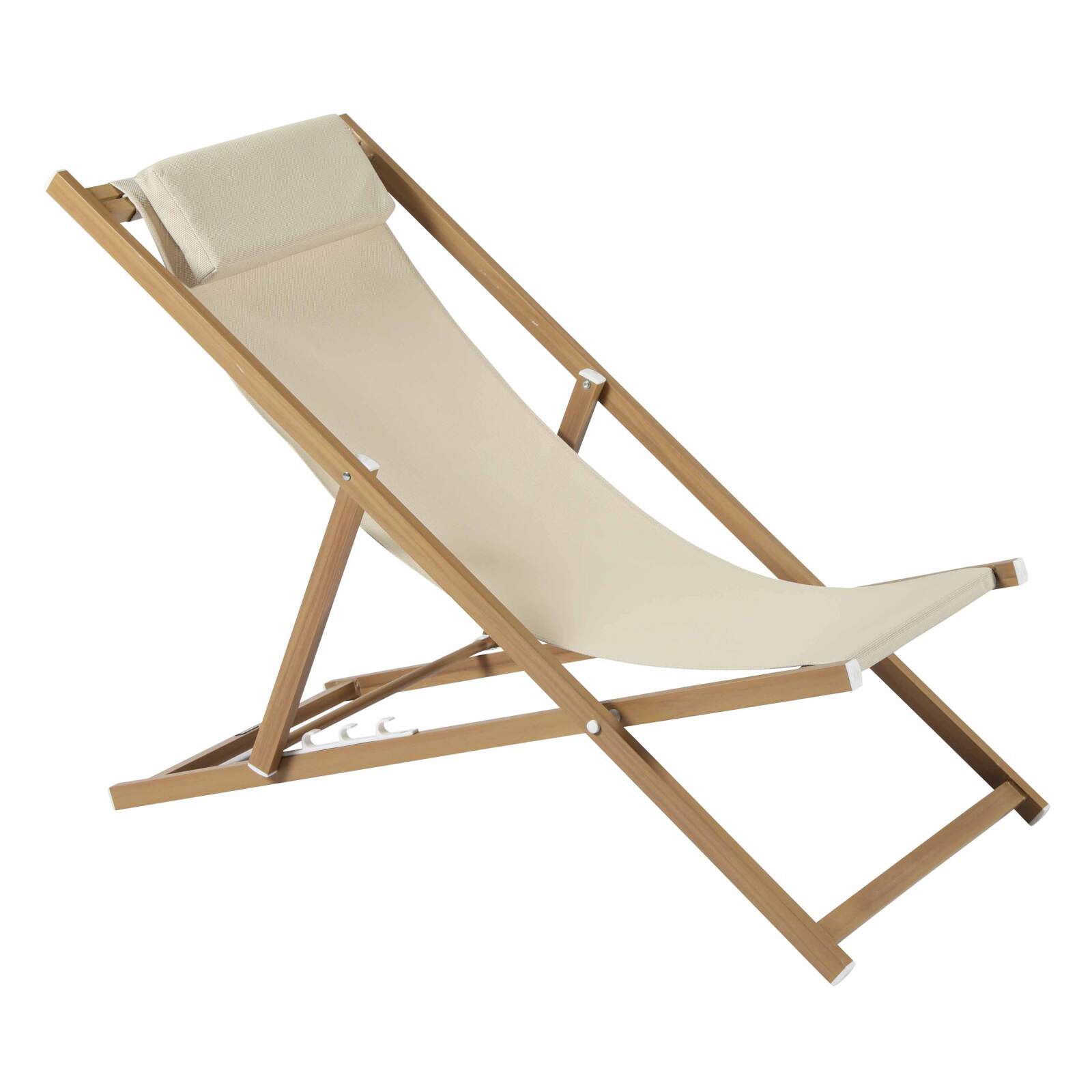 Set mit 2 Liegestühlen aus Aluminium, 4-fach neigbar