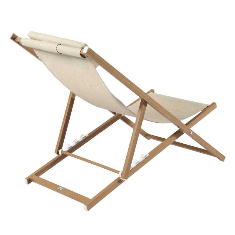 Set mit 2 Liegestühlen aus Aluminium, 4-fach neigbar (4/7)