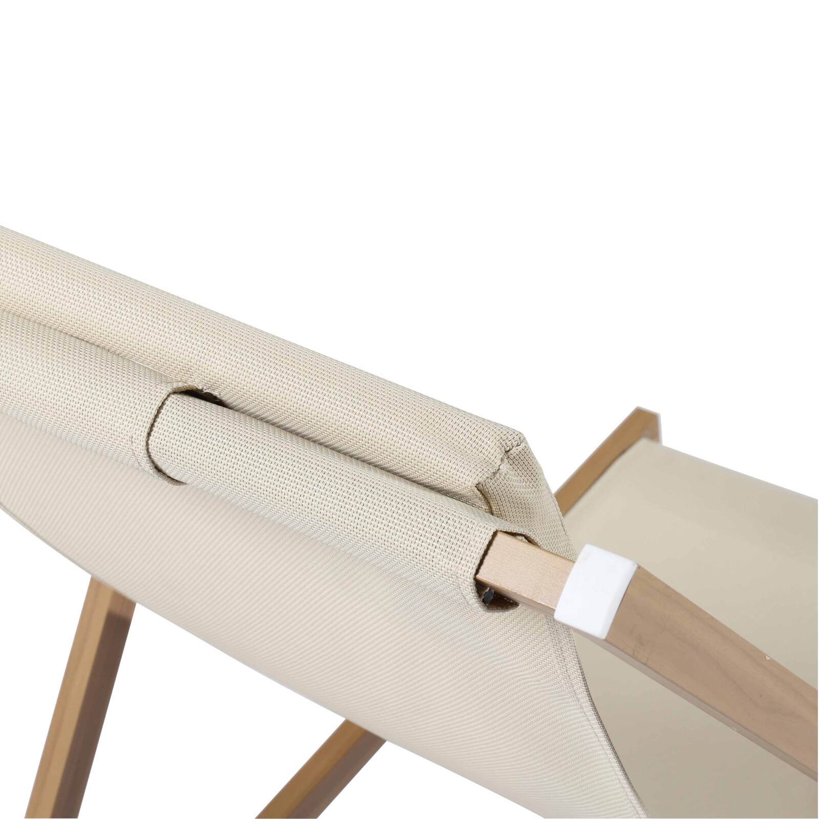 Set mit 2 Liegestühlen aus Aluminium, 4-fach neigbar