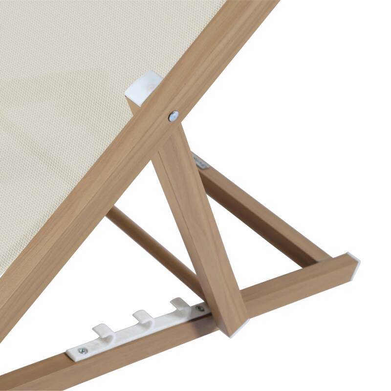 Set mit 2 Liegestühlen aus Aluminium, 4-fach neigbar (6/7)