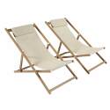 Set mit 2 Liegestühlen aus Aluminium, 4-fach neigbar