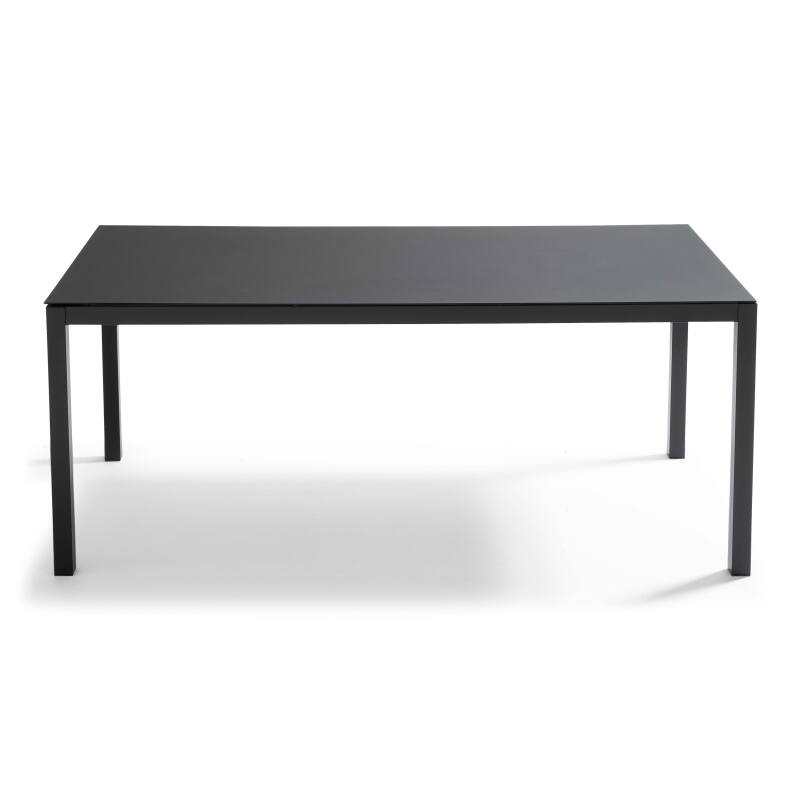 Rechteckiger Gartentisch 182 x 90 cm und 8 Stühle aus Aluminium mit Sicherheitsglasplatte (3/7)