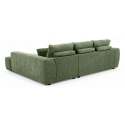 Ecksofa mit gerader Chaiselongue aus geripptem 3-Sitzer-Polyester