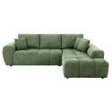 Ecksofa mit gerader Chaiselongue aus geripptem 3-Sitzer-Polyester