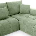 Ecksofa mit gerader Chaiselongue aus geripptem 3-Sitzer-Polyester