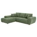 Ecksofa mit Chaiselongue links aus geripptem 3-Sitzer-Polyester