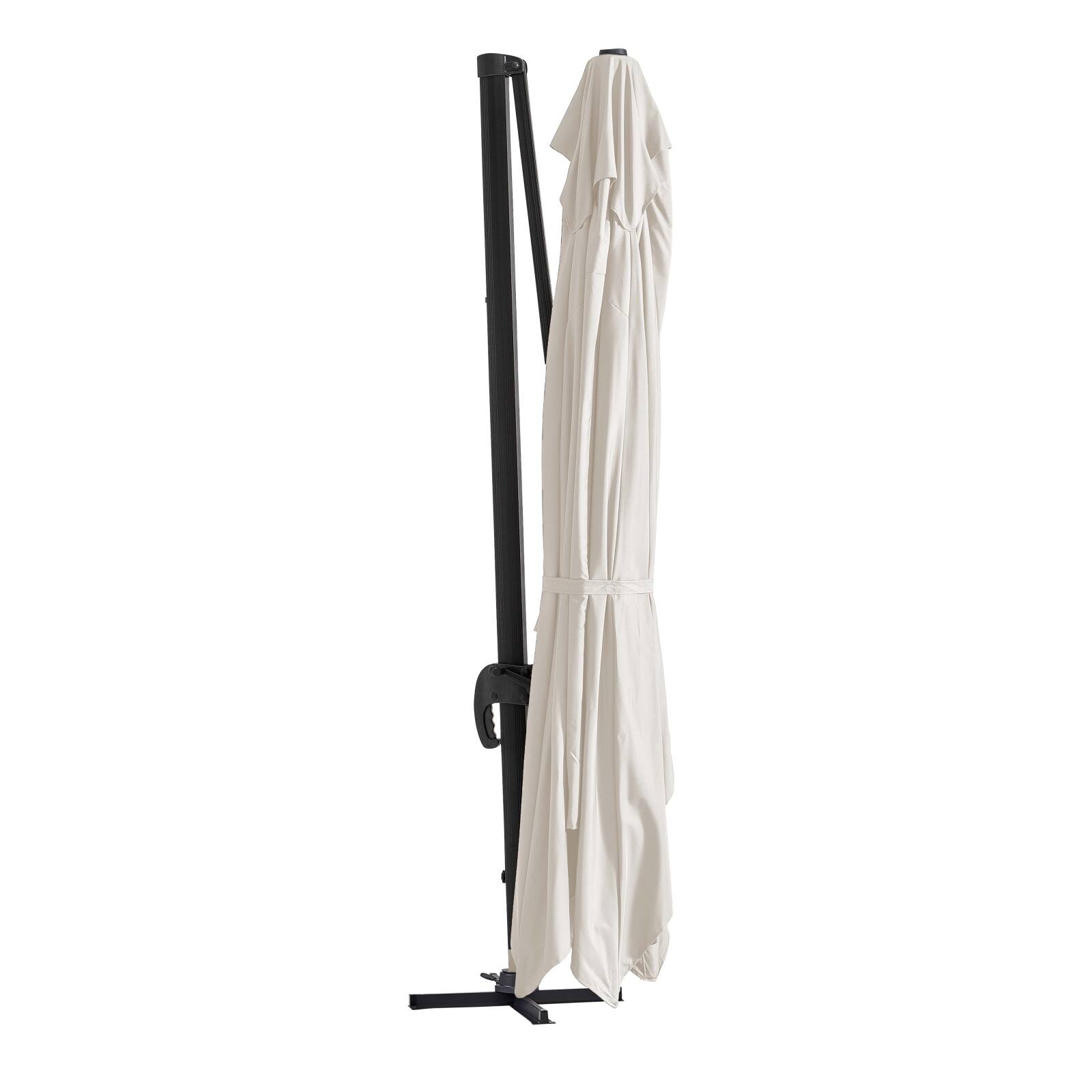 Ampelschirm (4 x 3m) und Gewichtsplatte auf Rädern 100L