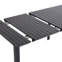Rechteckiger ausziehbarer Gartentisch (52/260 cm) und 8 Aluminiumstühle