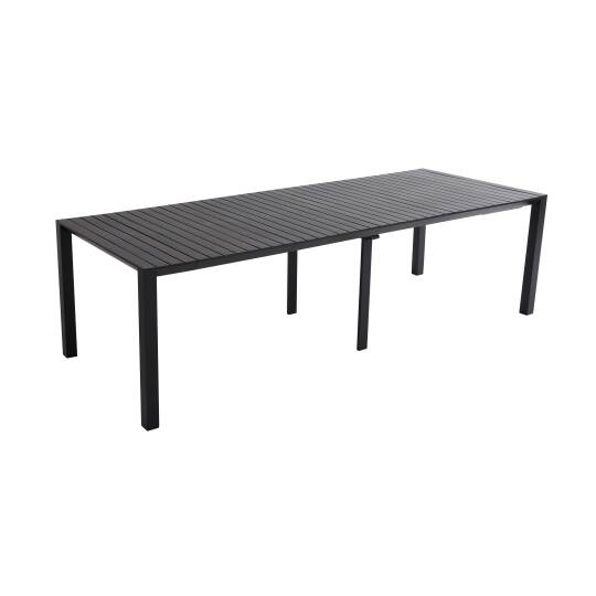 Rechteckiger ausziehbarer Gartentisch (52/260 x 100 x 74 cm) aus Aluminium