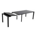 Rechteckiger ausziehbarer Gartentisch (52/260 x 100 x 74 cm) aus Aluminium