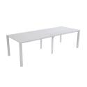Rechteckiger ausziehbarer Gartentisch (52/260 x 100 x 74 cm) aus Aluminium