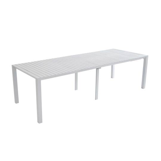 Rechteckiger ausziehbarer Gartentisch (52/260 x 100 x 74 cm) aus Aluminium
