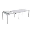 Rechteckiger ausziehbarer Gartentisch (52/260 x 100 x 74 cm) aus Aluminium