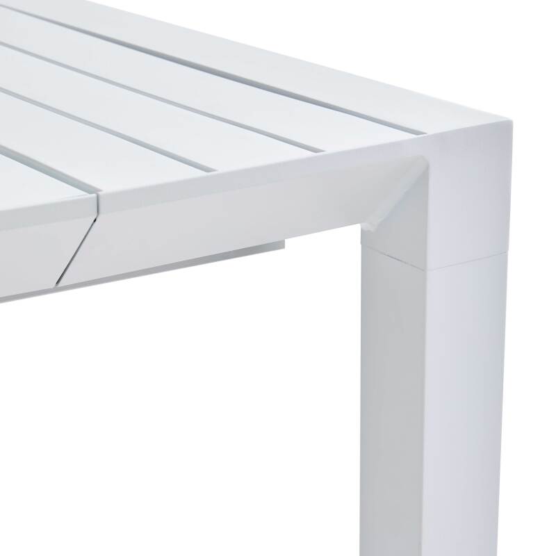 Rechteckiger ausziehbarer Gartentisch (52/260 x 100 x 74 cm) aus Aluminium