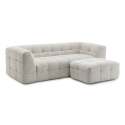 3-Sitzer-Sofa aus Polyester mit Ottomane
