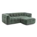 3-Sitzer-Sofa aus Polyester mit Ottomane