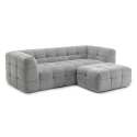 3-Sitzer-Sofa aus Polyester mit Ottomane