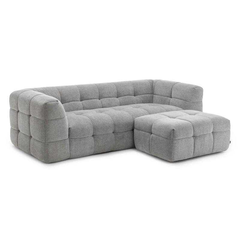 3-Sitzer-Sofa aus Polyester mit Ottomane