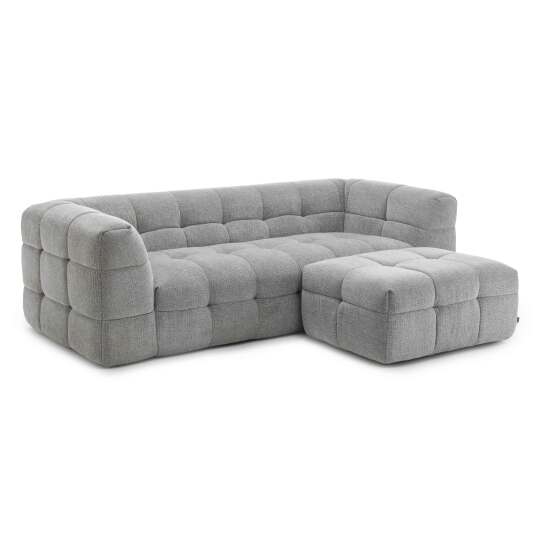 Sofa 3-Sitzer aus Stoff mit Sitzsack | Oviala