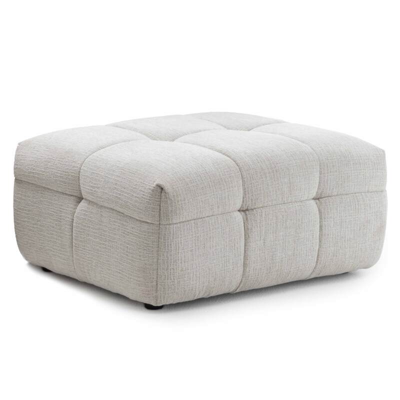 3-Sitzer-Sofa aus Polyester mit Ottomane