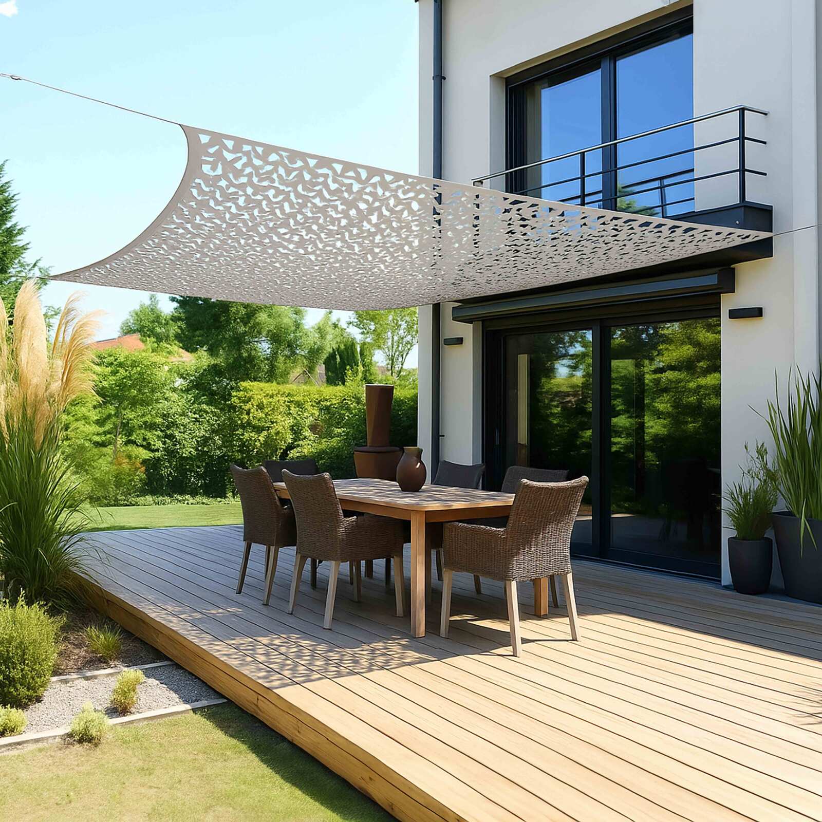 Rechteckiges, umkehrbares, durchbrochenes Sonnenschutzsegel, 3 x 4 m 